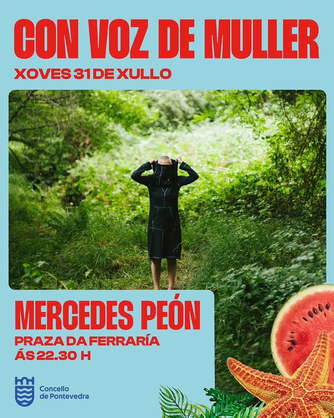 Imaxe principal para Con voz de muller: Mercedes Peón na praza da ferraría