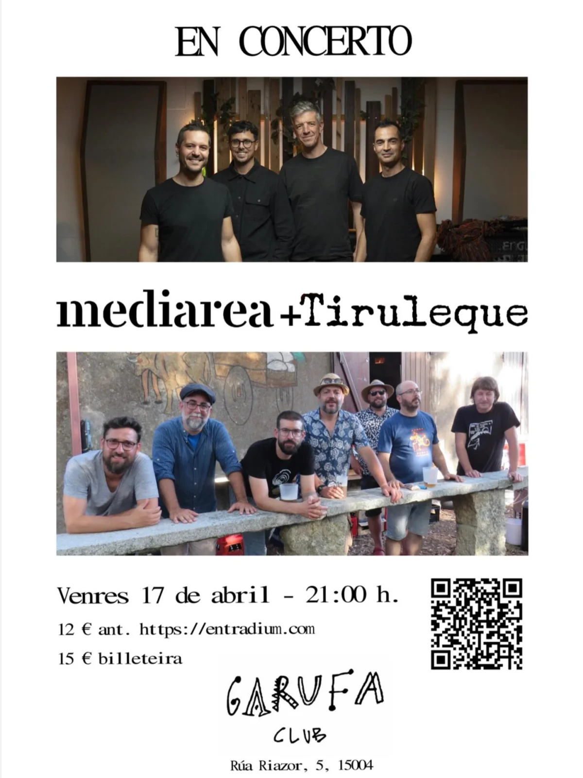 Imaxe principal para Mediarea e Tiruleque no Garufa Club