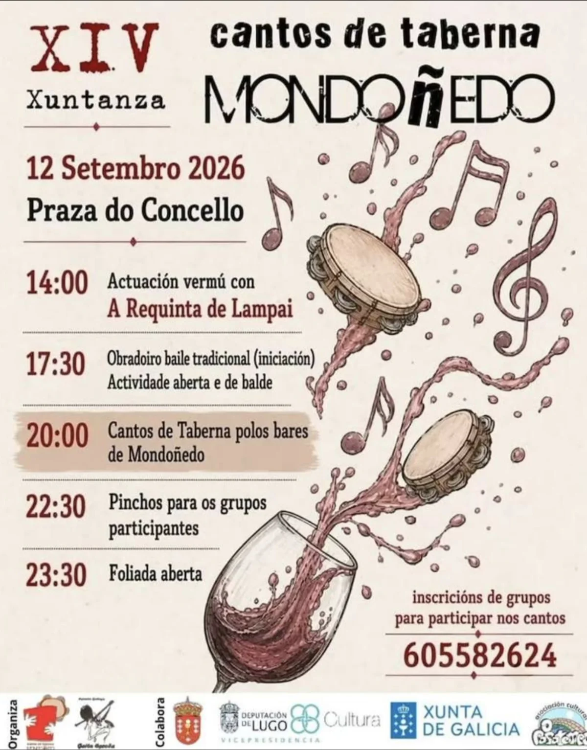 Imaxe principal para XIV Cantos de taberna en Mondoñedo