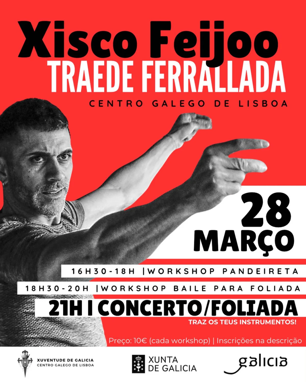 Imaxe principal para Xisco Feijoó no Centro galego de Lisboa