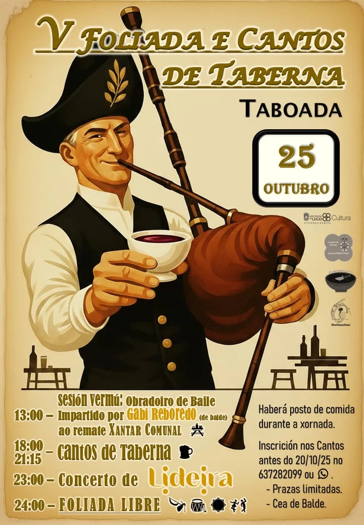 Imaxe principal para V Foliada e cantos de taberna en Taboada