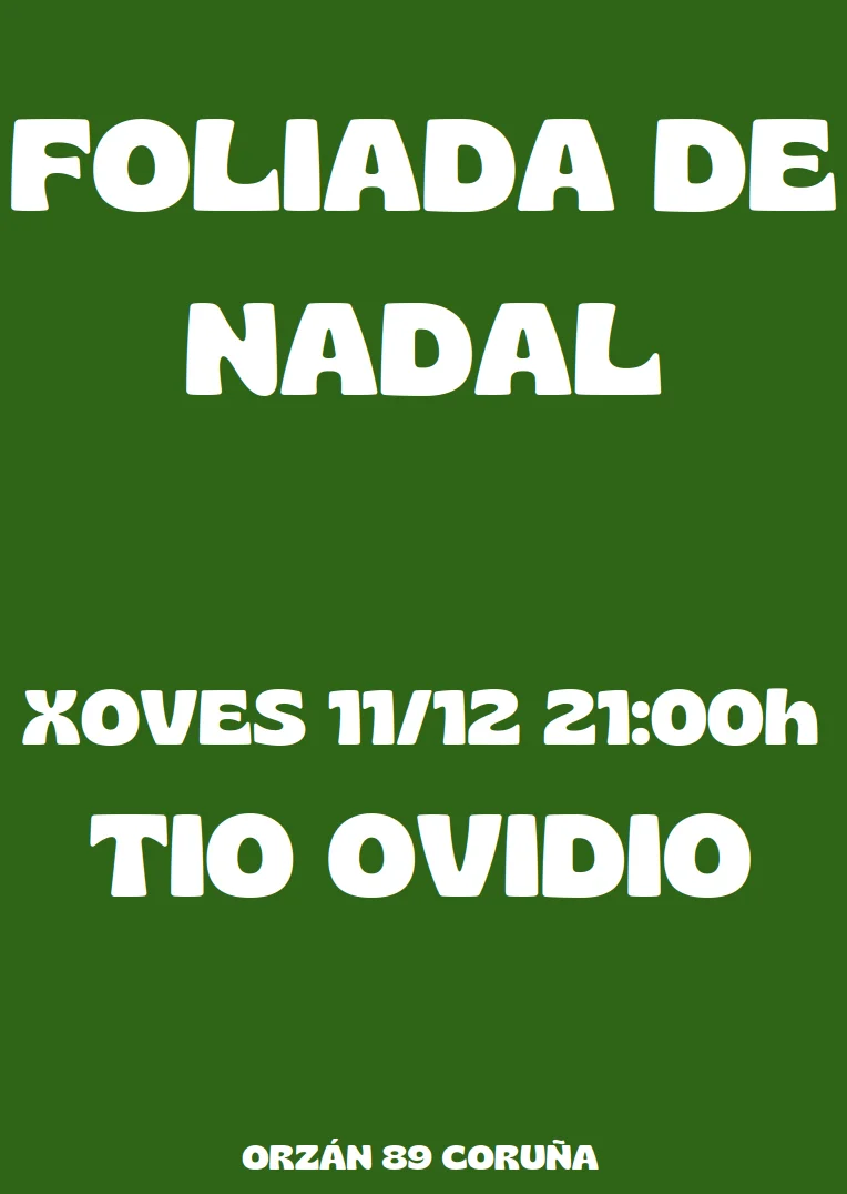 Imaxe principal para Foliada Urbana de Nadal