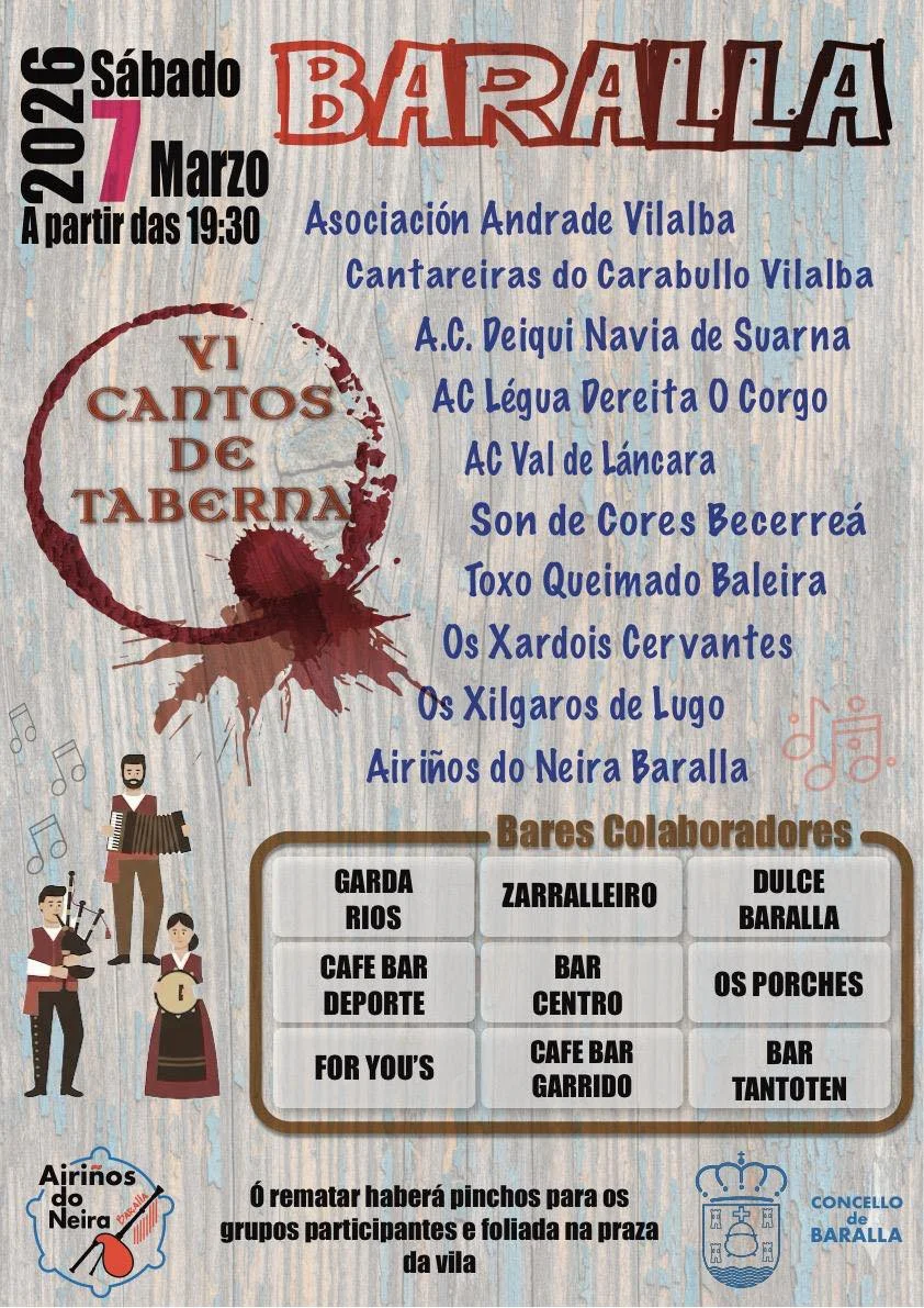 Imaxe principal para VI Cantos de taberna en Baralla