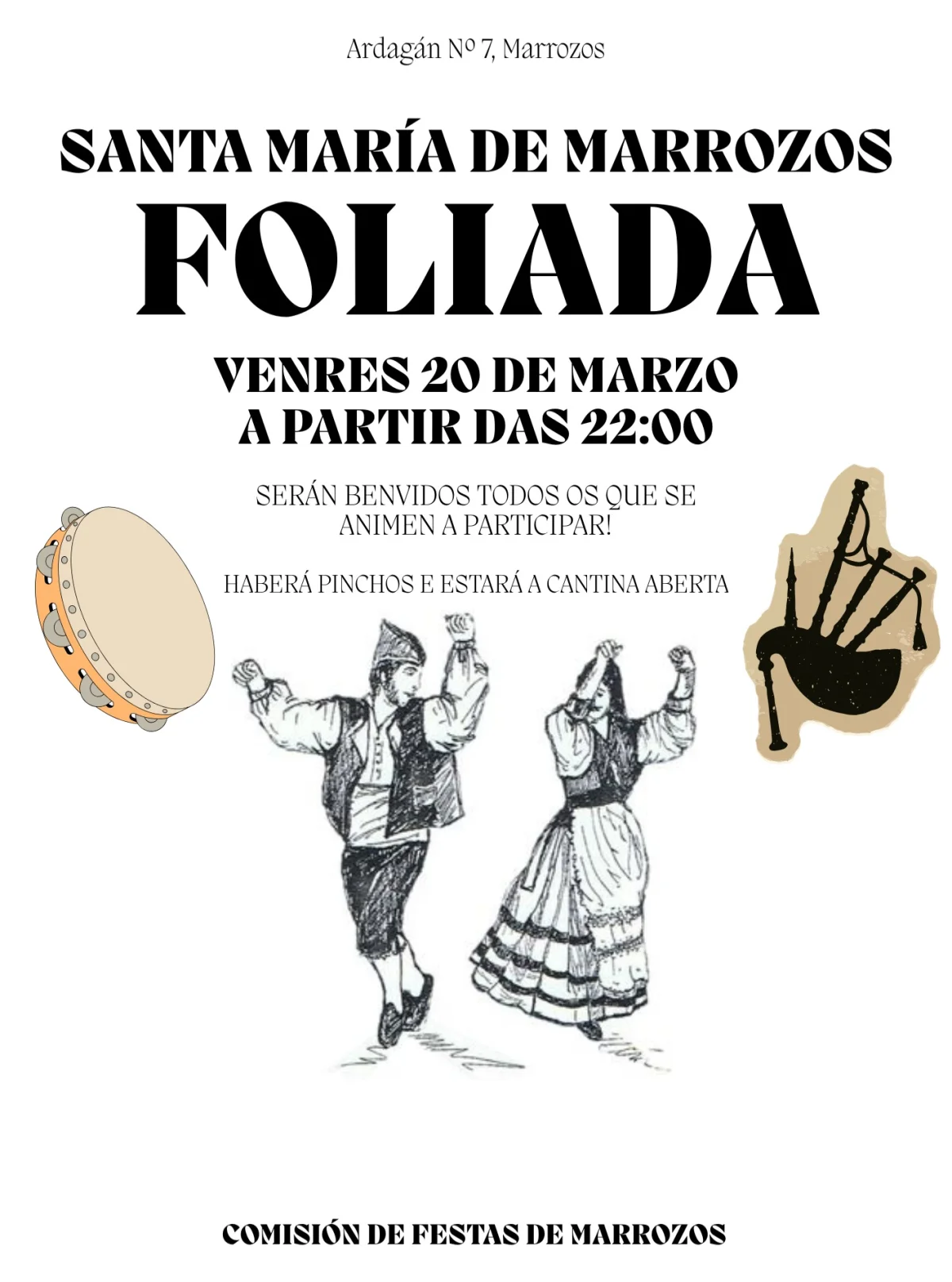 Imaxe principal para Foliada en Marrozos