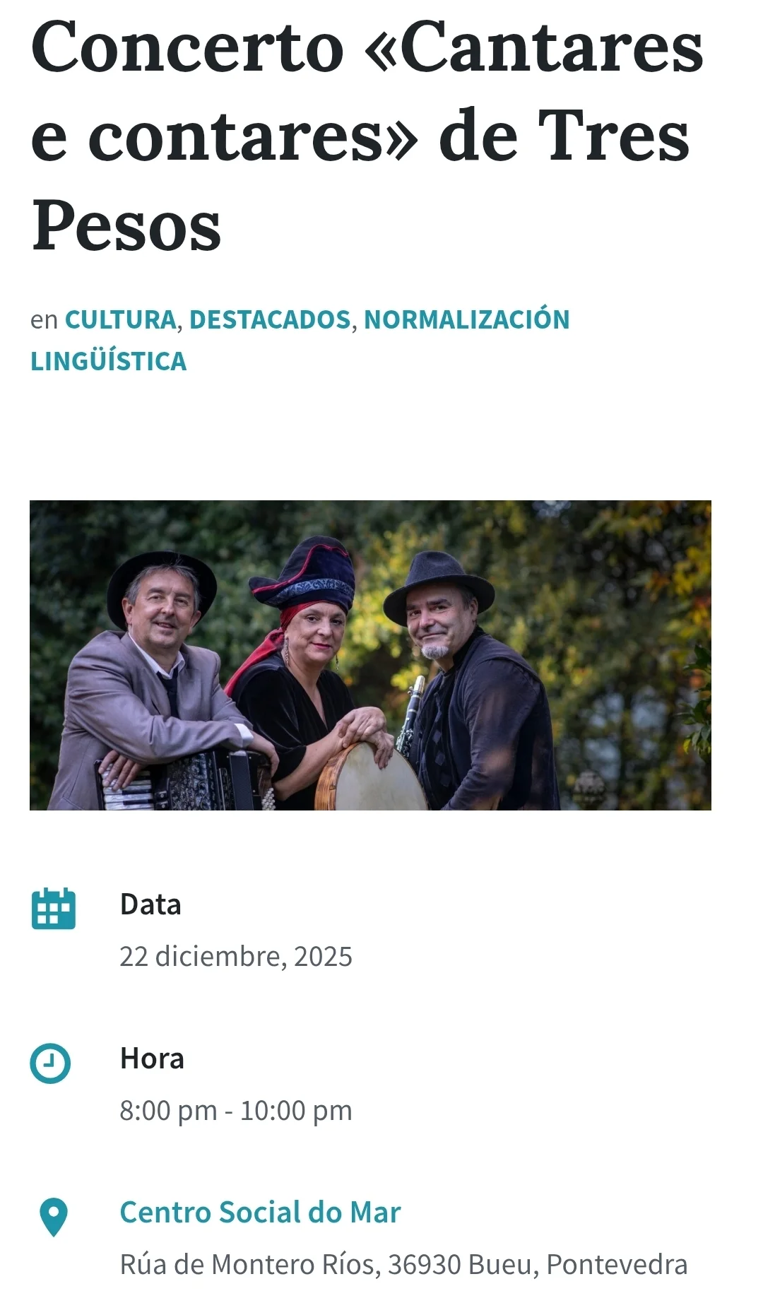 Imaxe principal para Concerto Tres Pesos