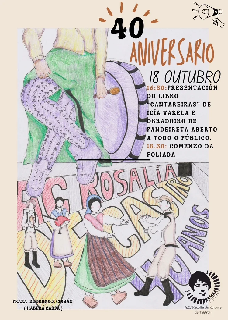 Imaxe principal para Foliada 40 aniversario da asociación Rosalía de Castro