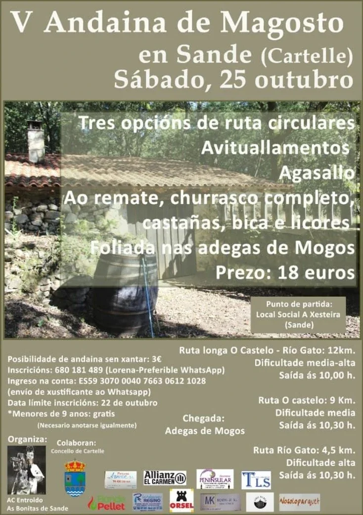 Imaxe principal para V Andaina de magosto en Sande (con foliada)