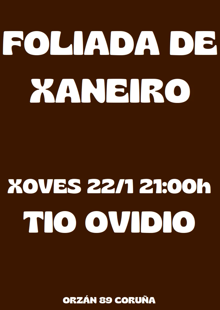 Imaxe principal para Foliada urbana de xaneiro