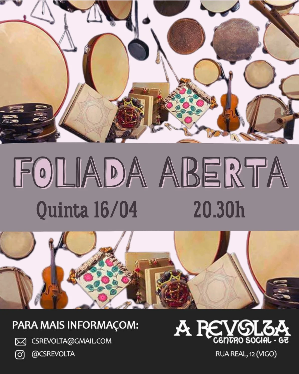 Imaxe principal para Foliada no centro social A Revolta