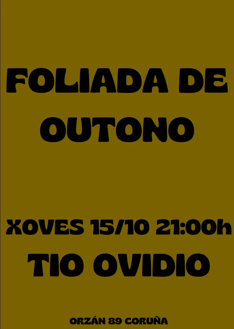 Imaxe principal para Foliada Urbana de Outono