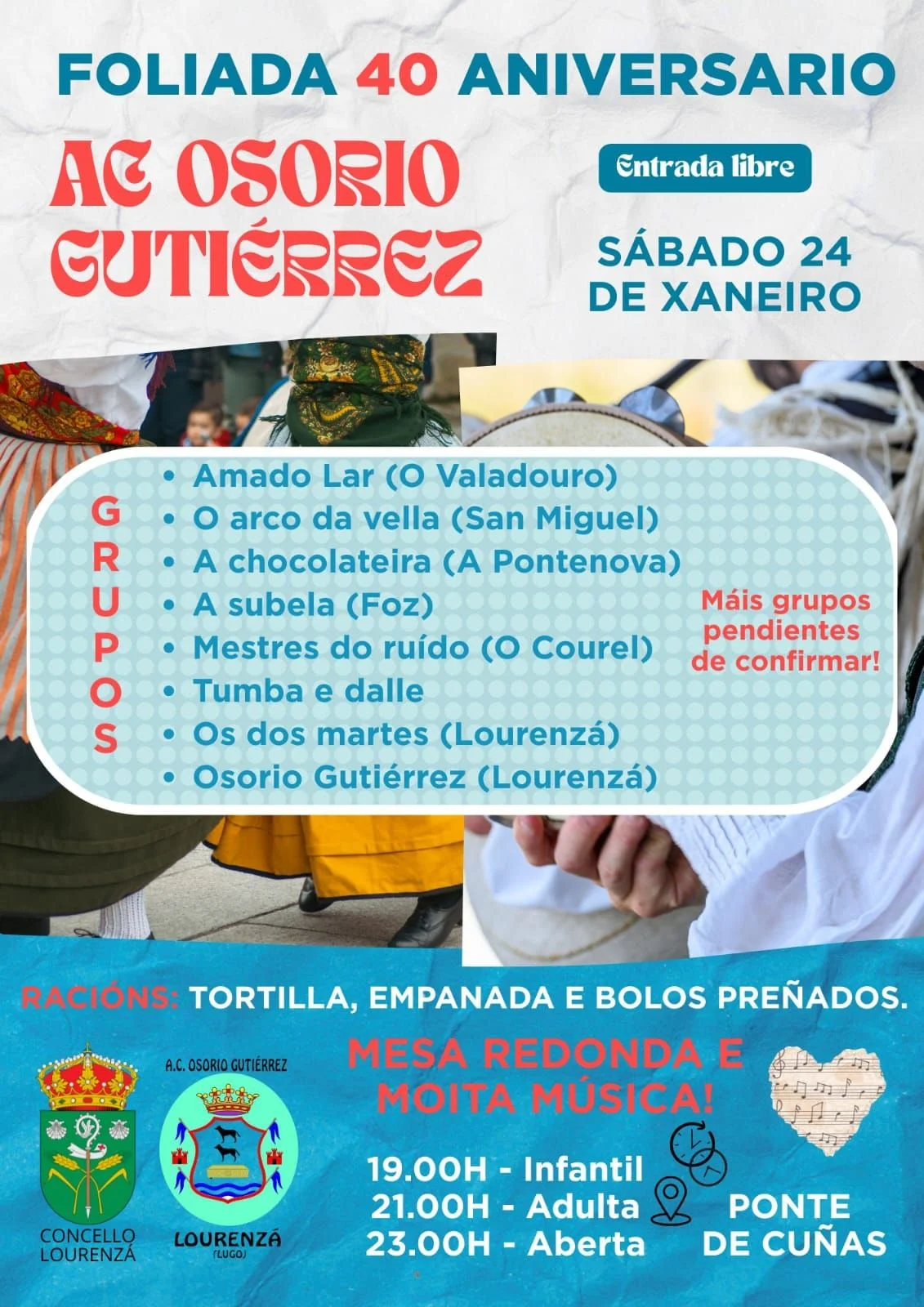 Imaxe principal para Foliada 40 aniversario Osorio Gutiérrez