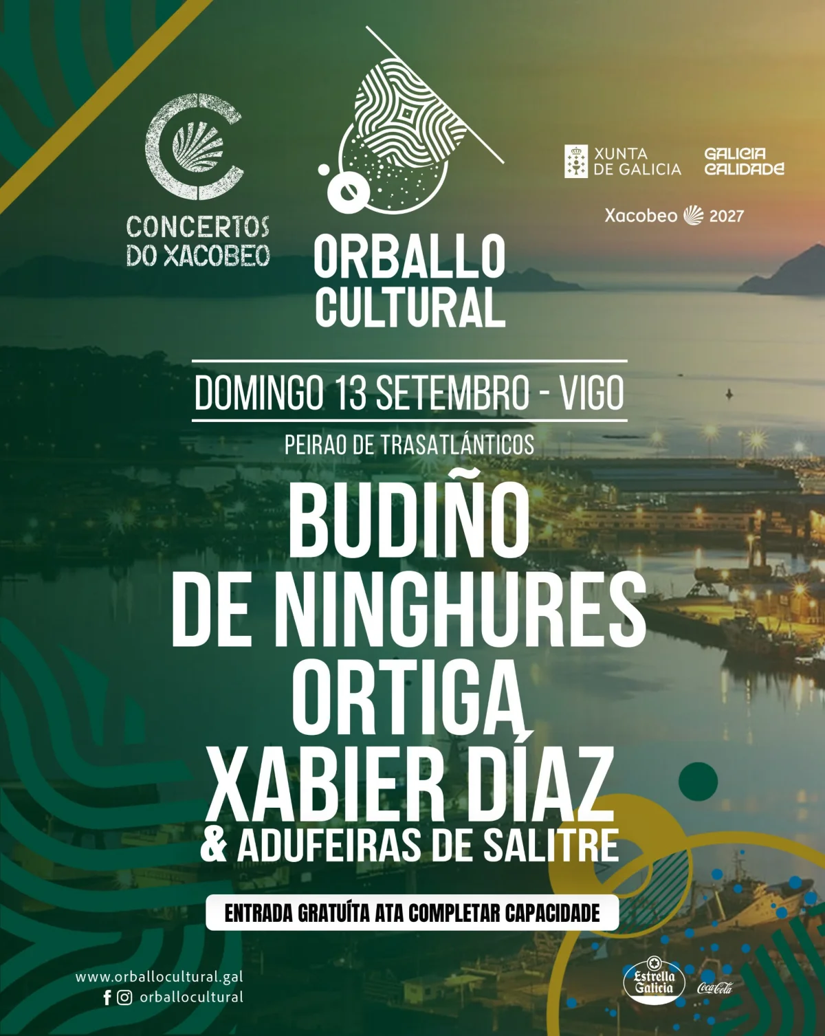 Imaxe principal para Orballo cultural: Budiño, De Ninghures e Xabier Díaz & Adufeiras de Salitre