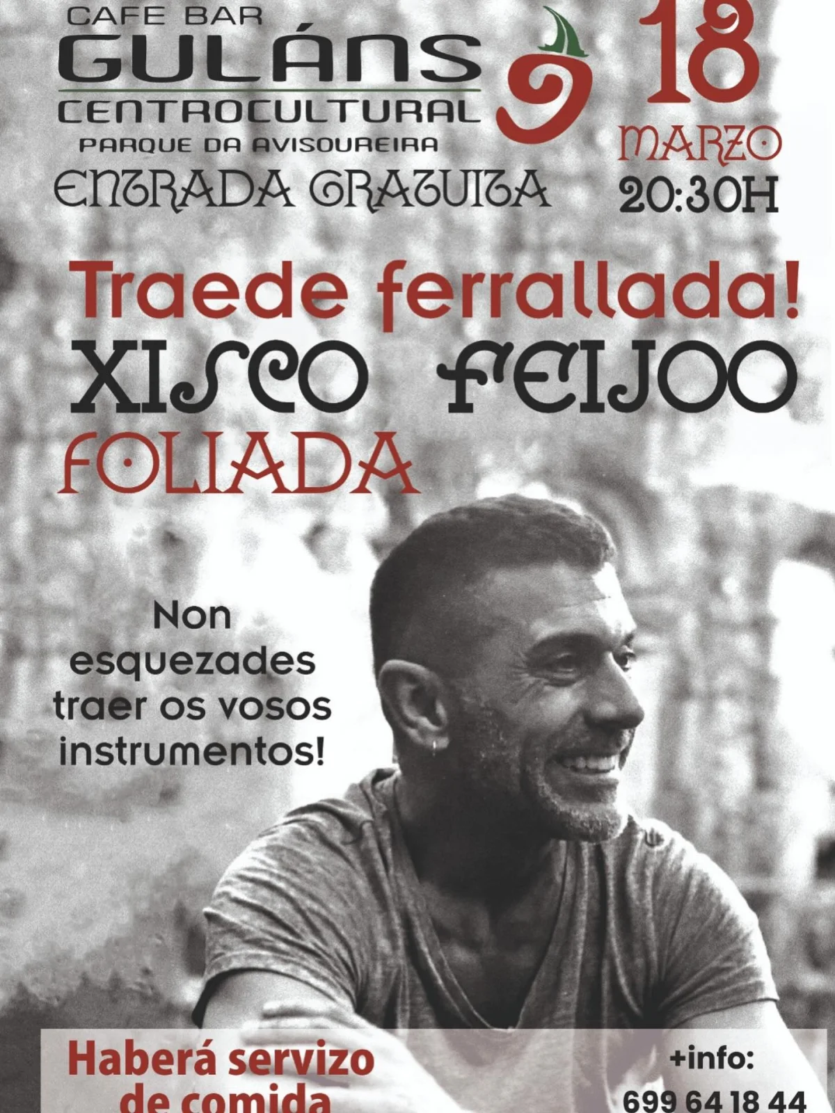 Imaxe principal para Xisco Feijoó no centro cultural de Guláns