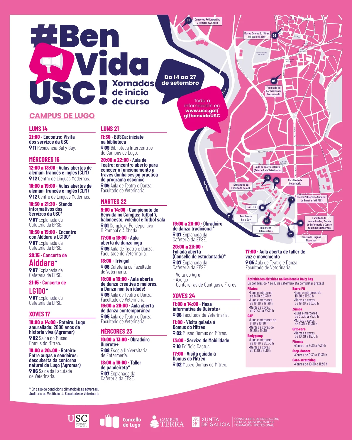 Imaxe principal para Foliada de benvida da USC no campus de Lugo