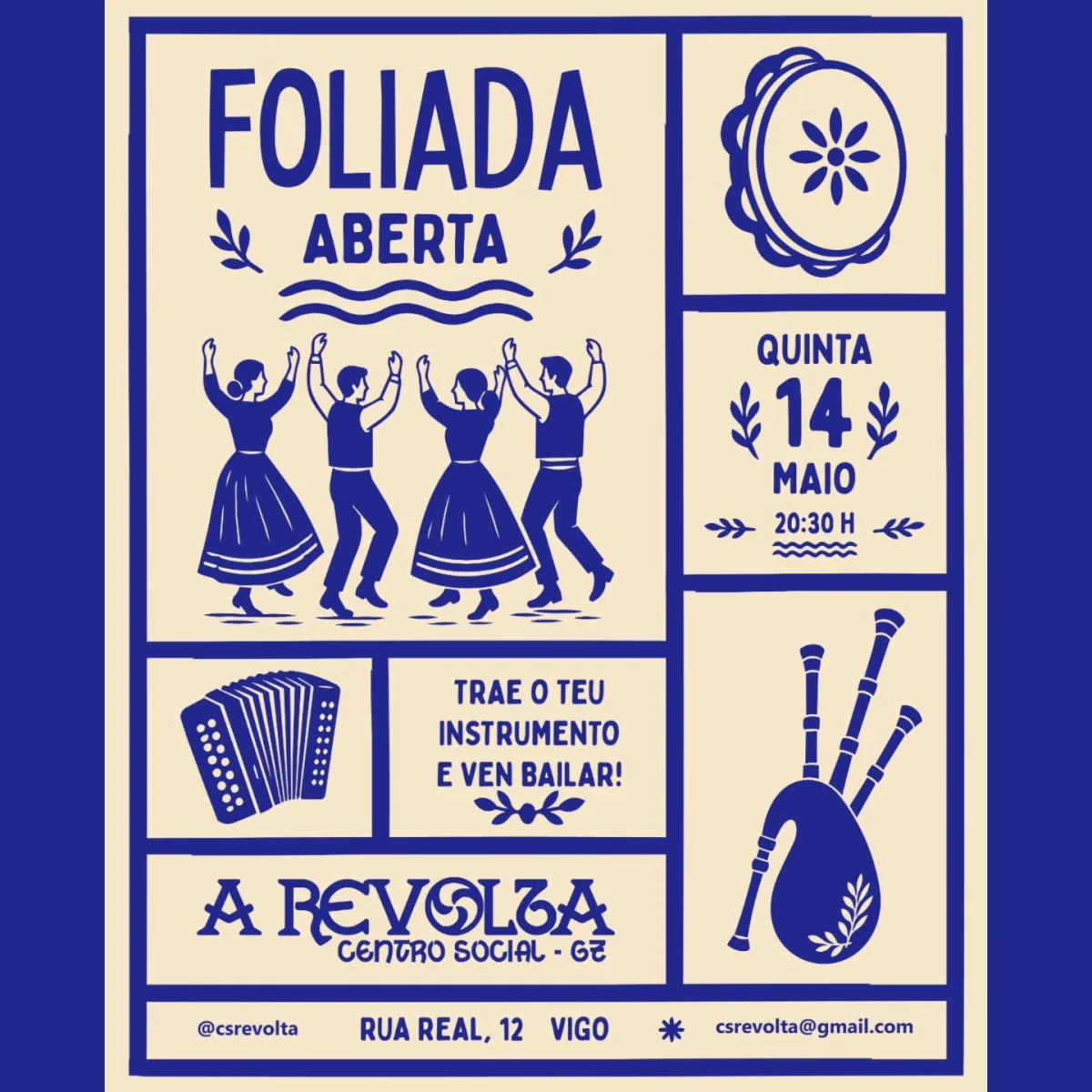 Imaxe principal para Foliada no centro social A Revolta