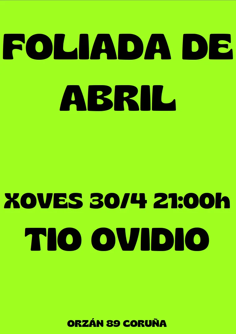 Imaxe principal para Foliada urbana de abril