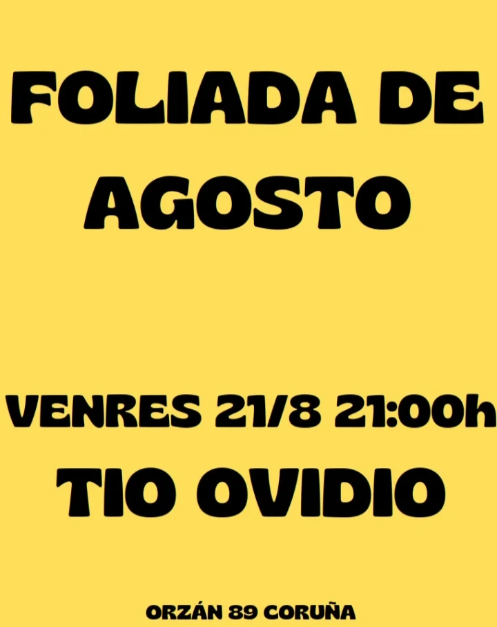 Imaxe principal para Foliada de agosto