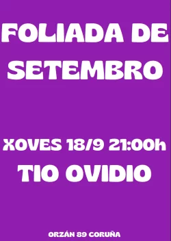 Imaxe para Foliada urbana de setembro no Tío Ovidio