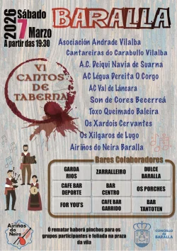 Imaxe para VI Cantos de taberna en Baralla
